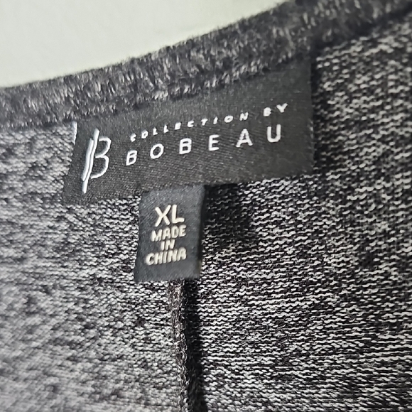 Collection by Bobbeau Beaded Gray Heathered Open Front Cardigan Sweater XL - Picture 2 of 6